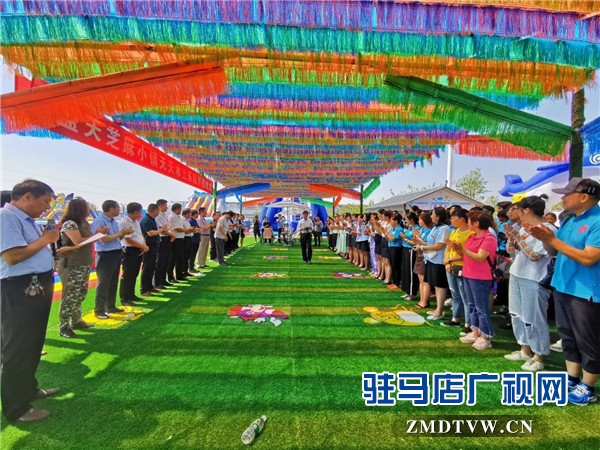 平輿縣藍(lán)天芝麻小鎮(zhèn)天天水上樂園華美綻放，千畝荷塘荷花也妖艷開放