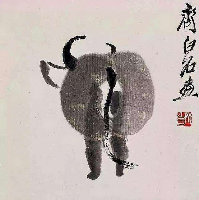 齊白石這幅畫賣2012萬，網(wǎng)友看不懂，專家：放大10倍看那皮鞭子 