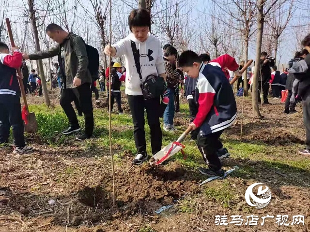 駐馬店實驗小學開展“ 愛綠護綠”義務植樹活動