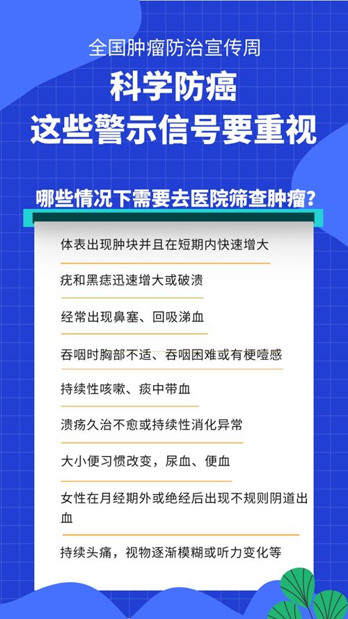 科學(xué)防癌：身體出現(xiàn)這些警示信號(hào)要重視