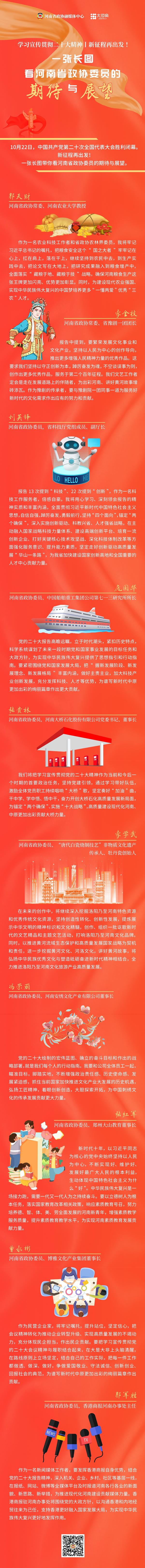  學(xué)習(xí)宣傳貫徹二十大精神丨新征程再出發(fā)！一張長圖看河南省政協(xié)委員的期待與展望