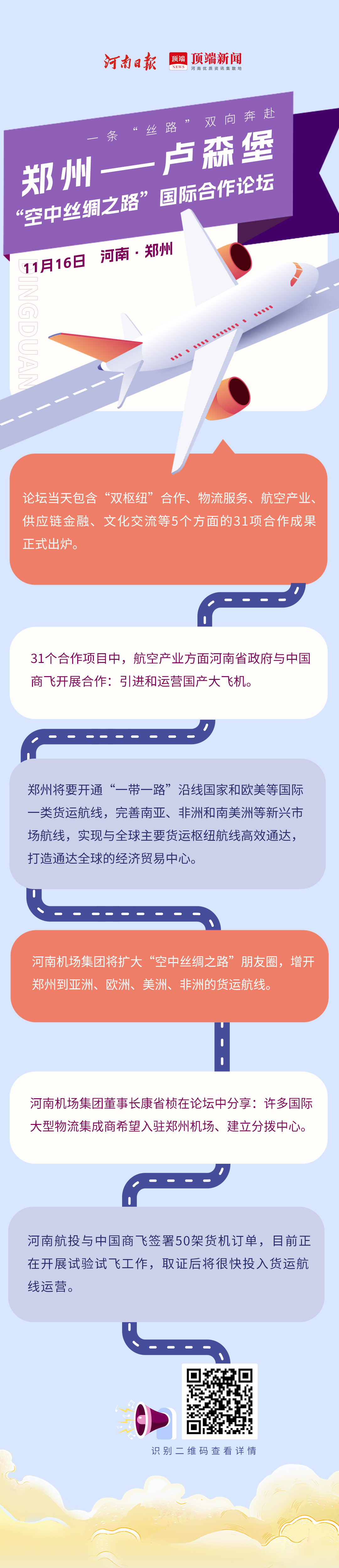 一圖讀懂 | 鄭州—盧森堡“空中絲綢之路”國際合作論壇重點(diǎn)