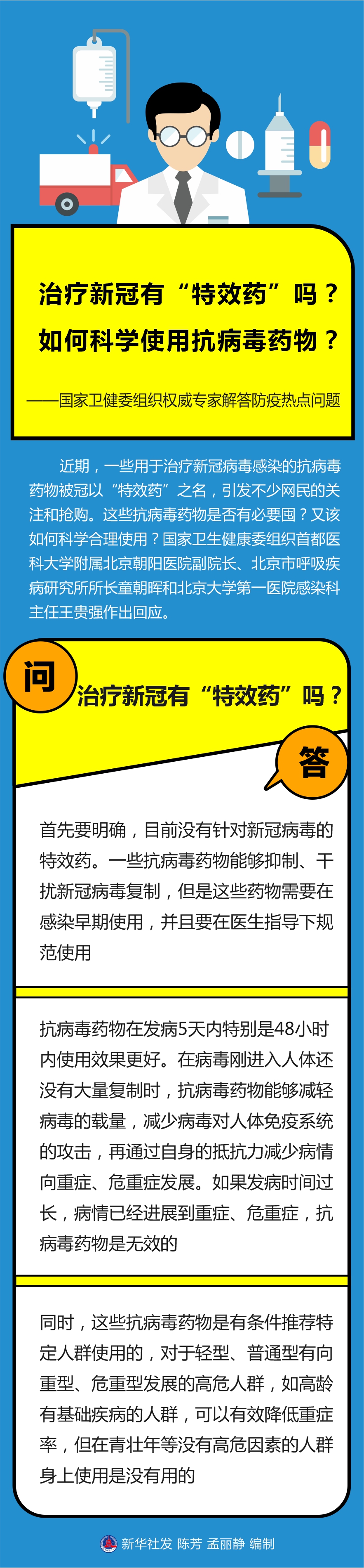 治療新冠有“特效藥”嗎？如何科學(xué)使用抗病毒藥物？——國家衛(wèi)健委組織權(quán)威專家解答防疫熱點(diǎn)問題