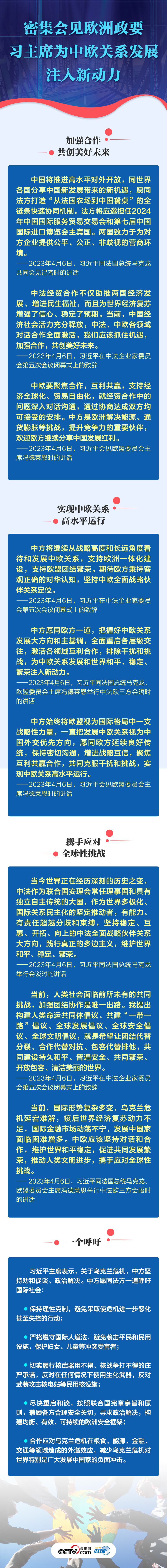 聯(lián)播+ | 密集會見歐洲政要 習(xí)主席為中歐關(guān)系發(fā)展注入新動力