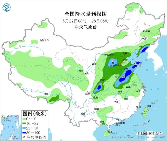 江漢黃淮等地將有較強(qiáng)降雨 我國(guó)北部和東部海域?qū)⒂写箪F