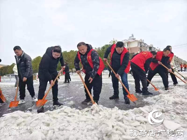 平輿縣：黨員干部齊心協(xié)力鏟雪除冰