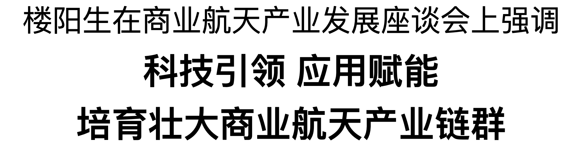 樓陽生主持召開商業(yè)航天產(chǎn)業(yè)發(fā)展座談會(huì)