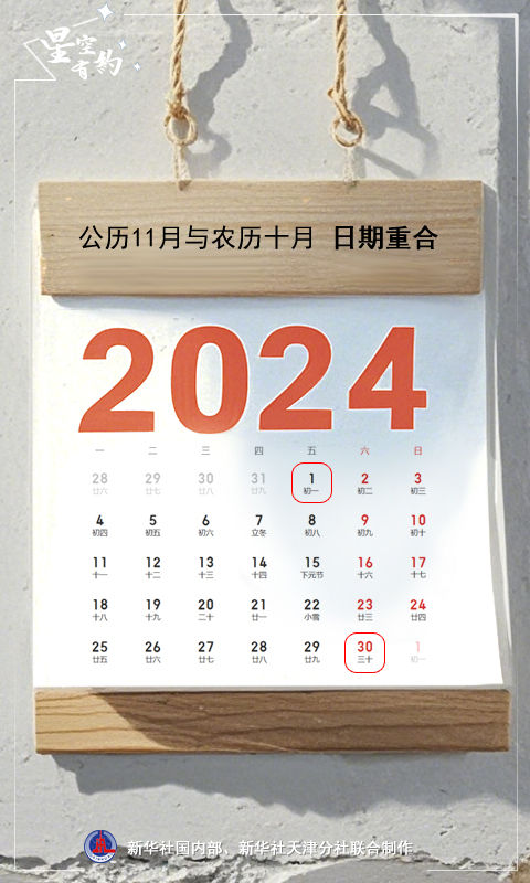 你發(fā)現(xiàn)了嗎？這個月公歷和農(nóng)歷日期重合了